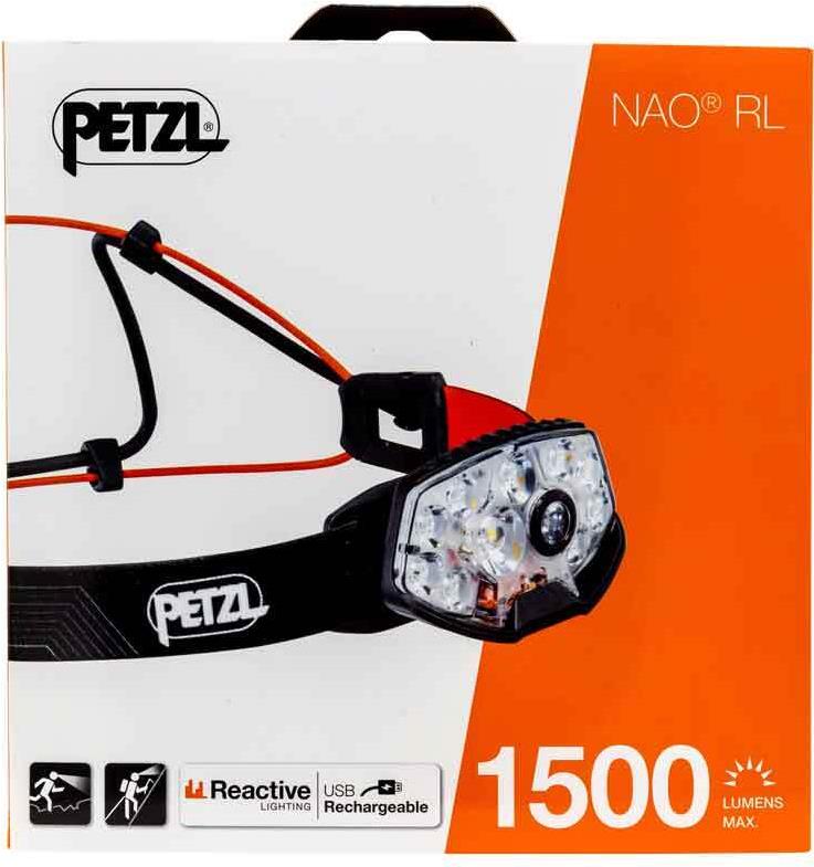 Petzl NAO RL Stirnlampe Ergonomische, ultrastarke und wiederaufladbare Stirnlampe mit REACTIVE LIGHTING®-Technologie. 1500 Lumen (E105AA00)