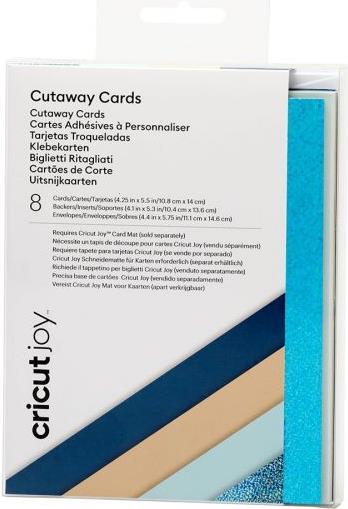 Cricut Joy™ Cutaway Cards Kartenset Beige, Türkis (glänzend), Dunkelblau, Hellblau (2008859)