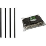 PAPSTAR Papier-Trinkhalm "pure", 210 mm, schwarz aus Papier, Länge: 210 mm, Durchmesser: 8 mm, nachhaltig - 1 Stück (87511)