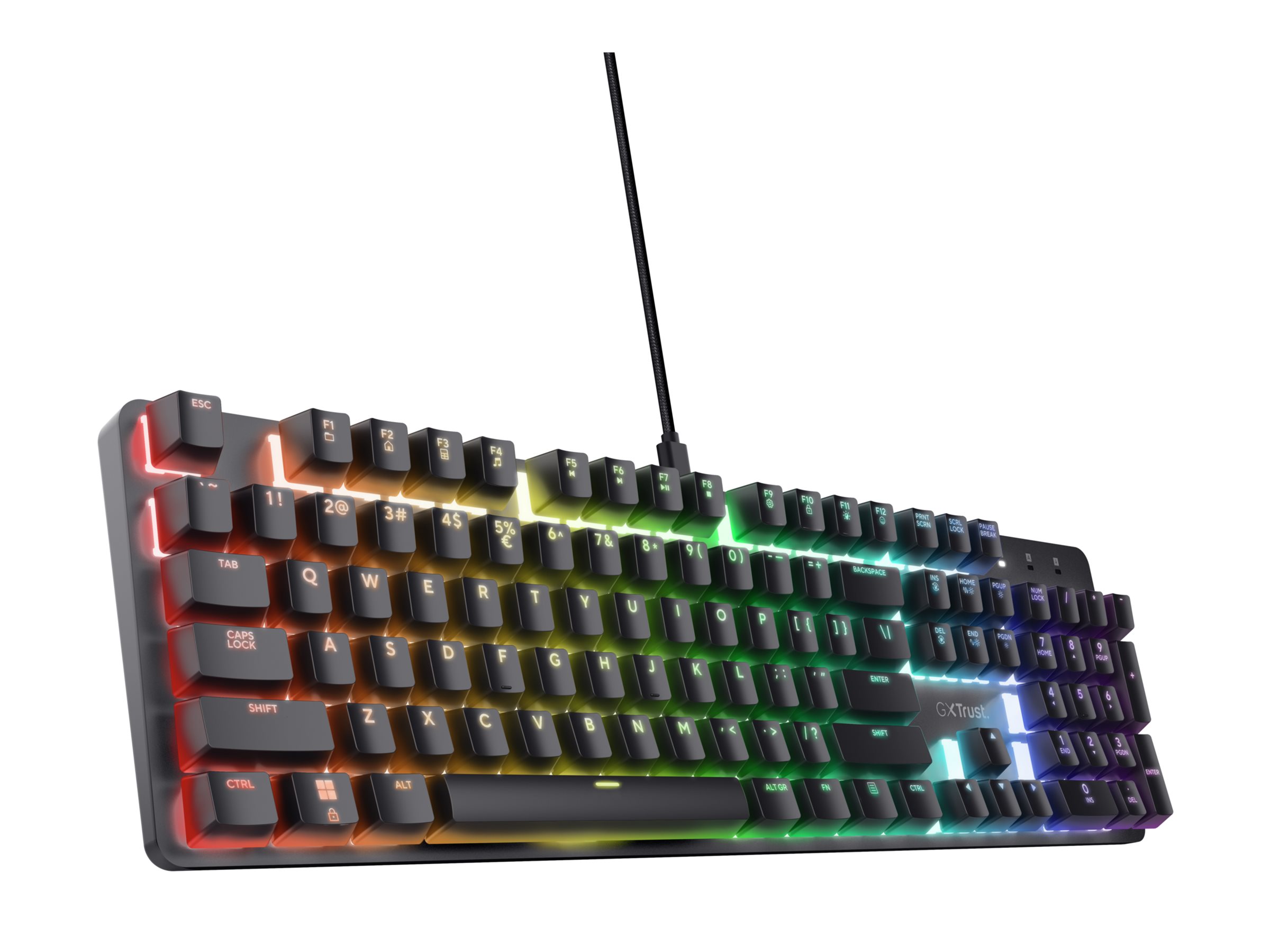 Trust GXT 871 Zora Mechanische Gaming-Tastatur USB QWERTZ RGB Schwarz