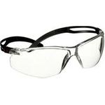 3M SecureFit Schutzbrille, Transparent, Polycarbonat (PC), Kratzfest (SF501ASP-BLK)