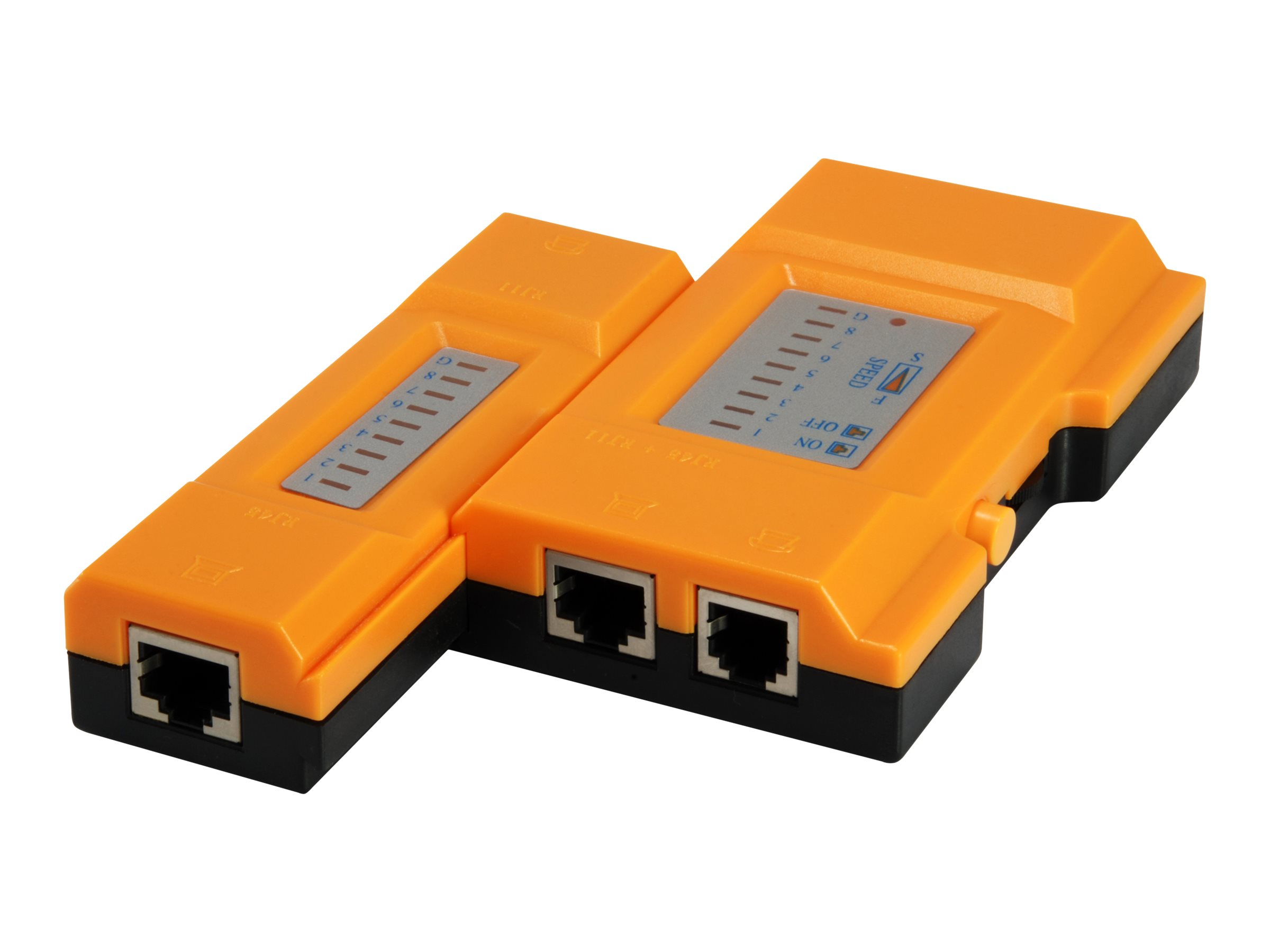 Equip Cable Tester Netzwerktester RJ45 RJ11 RJ12 Orange