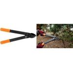 Bradas Amboss-Astschere V-SERIES SUPER LIGHT anthrazit/orange, Ambossklinge mit Schutzbeschichtung, - 1 Stück (KT-V1260)