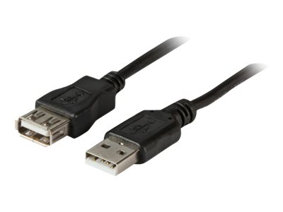 EFB-Elektronik USB 2.0 Verlängerungskabel USB A Stecker auf USB A Buchse 3 m Schwarz