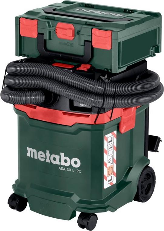Metabo ASA 30 L PC Trommel-Staubsauger Trocken & Nass 1200 W 30 L Schwarz, Grün, Rot