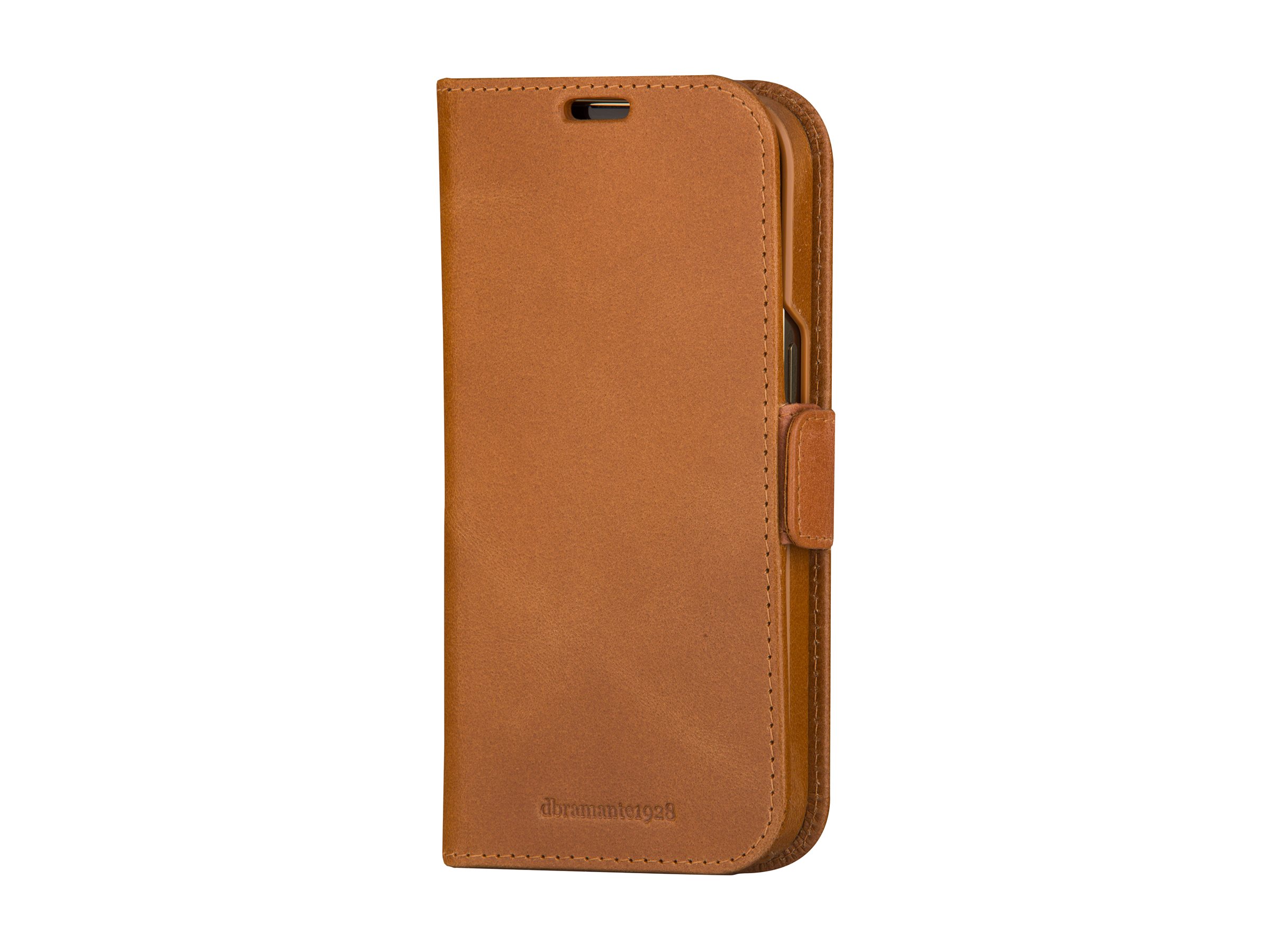 dbramante1928 Lynge Flip-Hülle Leder für Apple iPhone 13/14/15/16e/17e Hellbraun