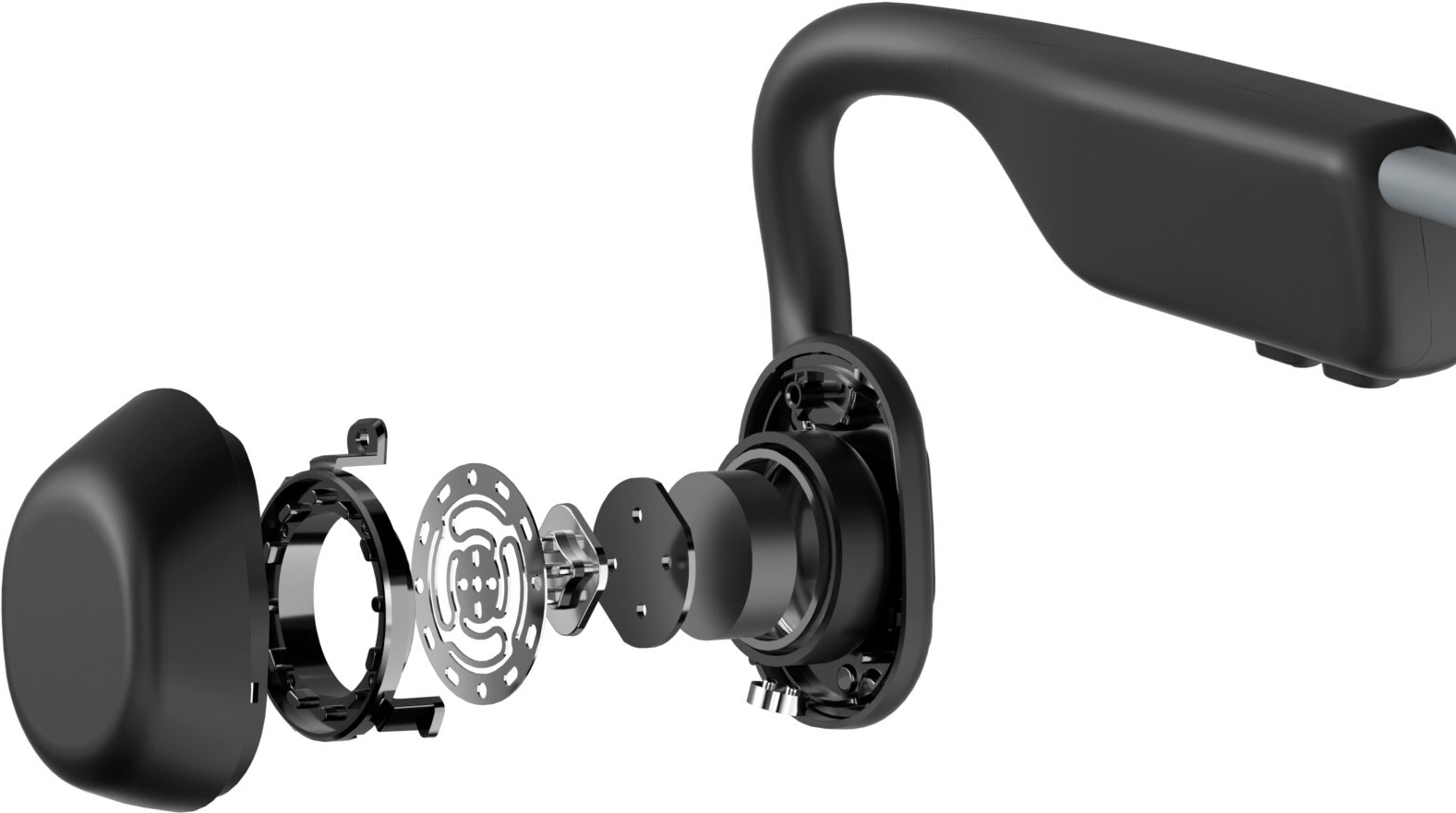 Aftershokz OpenMove Nackenband Bluetooth Kopfhörer Grau