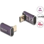 Delock USB-Adapter 24 pin USB-C (M) zu 24 pin USB-C (W) gewinkelt (60289)