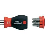 Wiha Werkstatt Bit-Schraubendreher Stubby 1/4" (6.3 mm) DIN 3126, DIN ISO 1173 (33741)