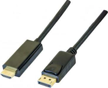 EXERTIS CONNECT DisplayPort 1.1 auf HDMI Adapterkabel, DisplayPort Stück / HDMI Stück, 3.0 m