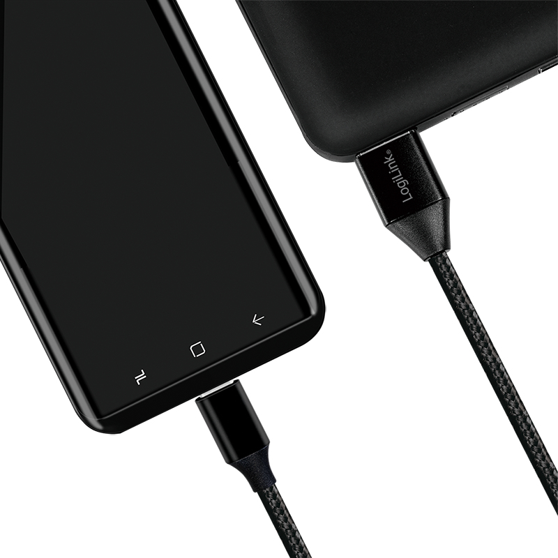 LogiLink USB-Kabel USB-C auf USB-A USB 2.0 5 V 3 A 30 cm Schwarz