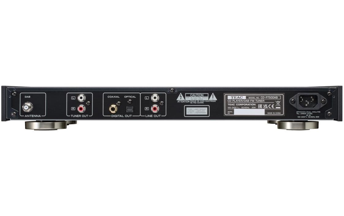 TEAC CD-P750DAB-B CD-Player und CD-Rekorder DAB+/FM Bluetooth Schwarz