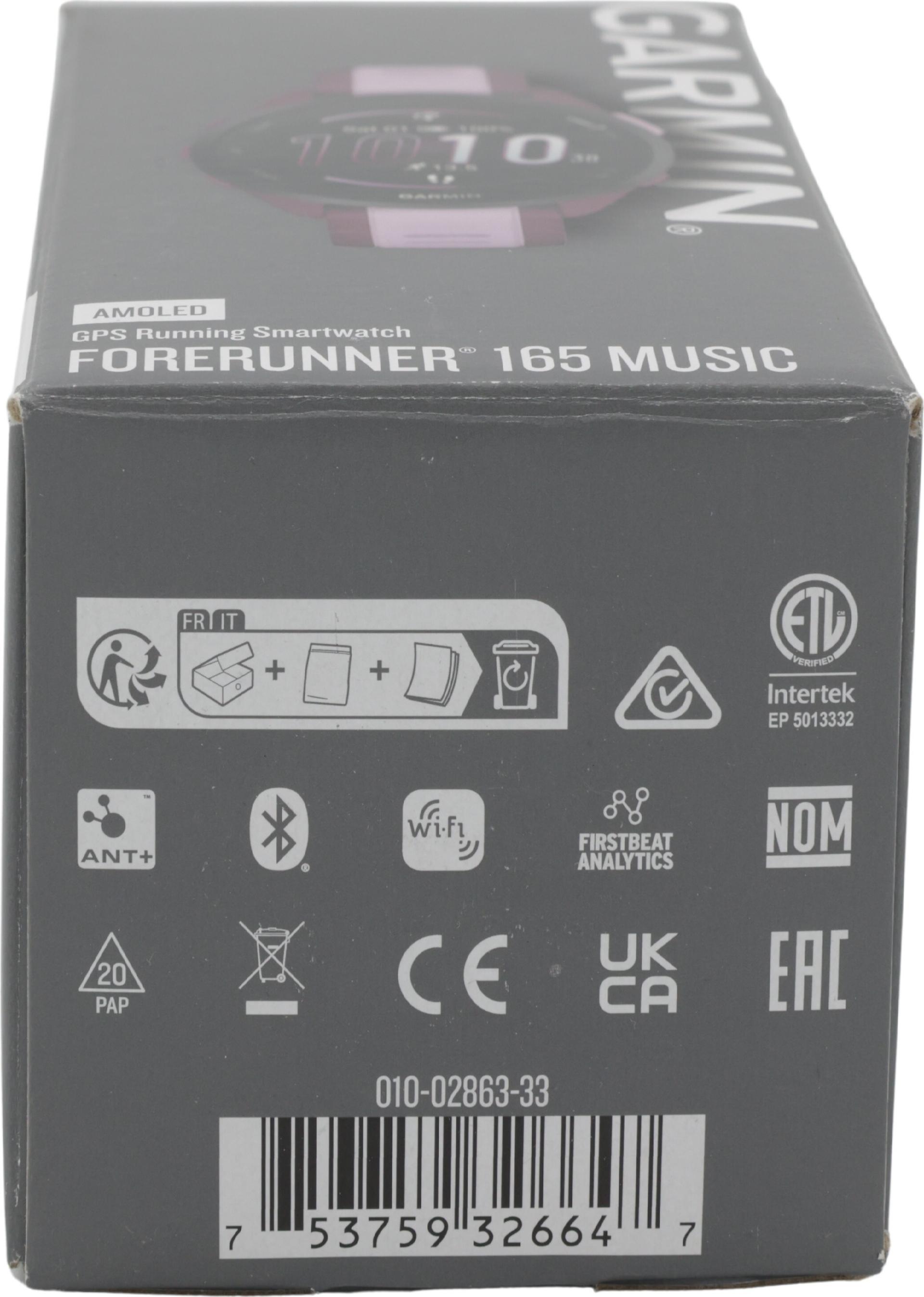 Garmin Forerunner 165 Music 1.2" AMOLED GPS Smartwatch 4 GB Berry, Flieder