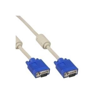 InLine® S-VGA Kabel, 15pol HD St/St, beige, 20m (17720)