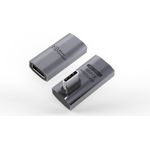 MicroConnect Premium USB4 Gen 3x2 USB-C angeled straight adapter - Adapter (USB4-CCFAS-240W)