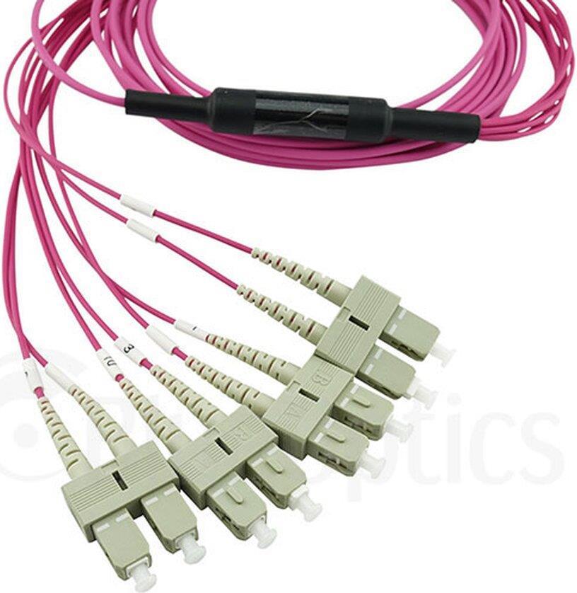 BlueOptics SFP6142FU1MKB Glasfaserkabel 1 m MTP 4x SC OM4 Violett (SFP6142FU1MKB)