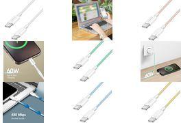 LogiLink USB 2.0 Typ-C Kabel C/m> C/m Nylon 60W weiss (CU0342)