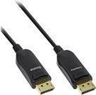 INLINE - DisplayPort-Kabel - DisplayPort (M) bis DisplayPort (M) - DisplayPort 1.4 - 10 m - Active Optical Cable (AOC), Support von 4K 120 Hz, unterstützt 8K 30 Hz (7680 x 4320) - Schwarz (B-Ware)