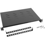 Lanberg Fachboden 48,30cm (19") 1U/483x300mm bis 25kg schwarz (AK-1004-B)