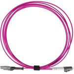 BlueOptics Duplex LWL Patchkabel, MDC-UPC/LC-UPC beige, 7.5 Meter, Multimode G50/125µm, OM4, Eingangsdämpfung: unter 0.2dB, Markenfaser, LSZH magenta / violett, 2.0mm Tube, Keramik Ferrule, inkl. Messprotokoll (SFP9231FU7.5MK)