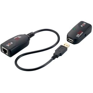 LogiLink USB 2.0 Extender Set, PoE geeignet, schwarz Anschluss USB A Stecker RJ45 Kupplung, Erweiterung bis zu 1 Stück (UA0207)  - Onlineshop JACOB Elektronik