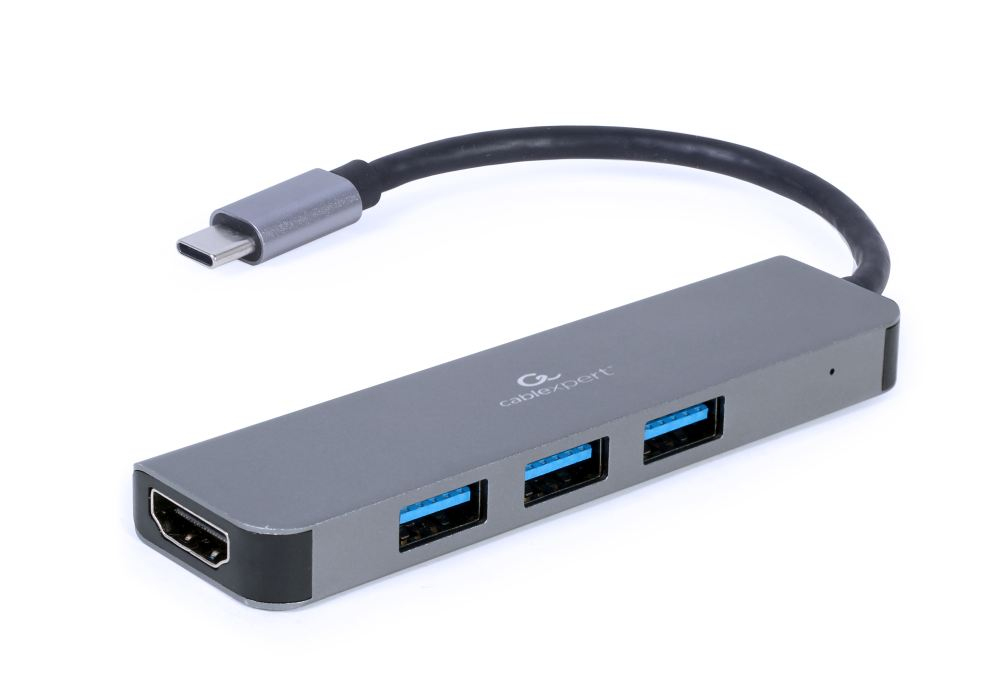 Cablexpert A-CM-COMBO2-01 Dockingstation USB-C 3.2 Gen 1 HDMI Grau