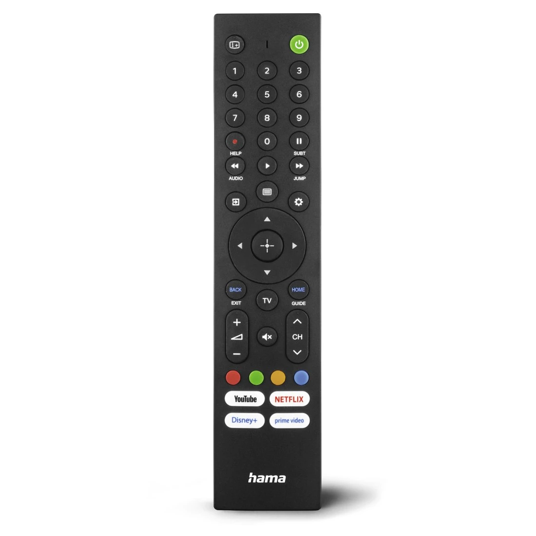 Hama Universal-Fernbedienung für Sony TVs, IR, lernfähig, 4 App-Tasten, Schwarz