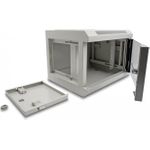 Delock 10? Netzwerkschrank mit Glastür 4 HE grau (43416)