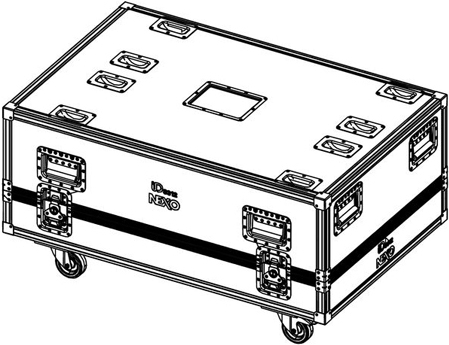 NEXO IDT-2CASE312 - Flight-Case passend für 2x Subwoofer IDS312 (IDT-2CASE312)