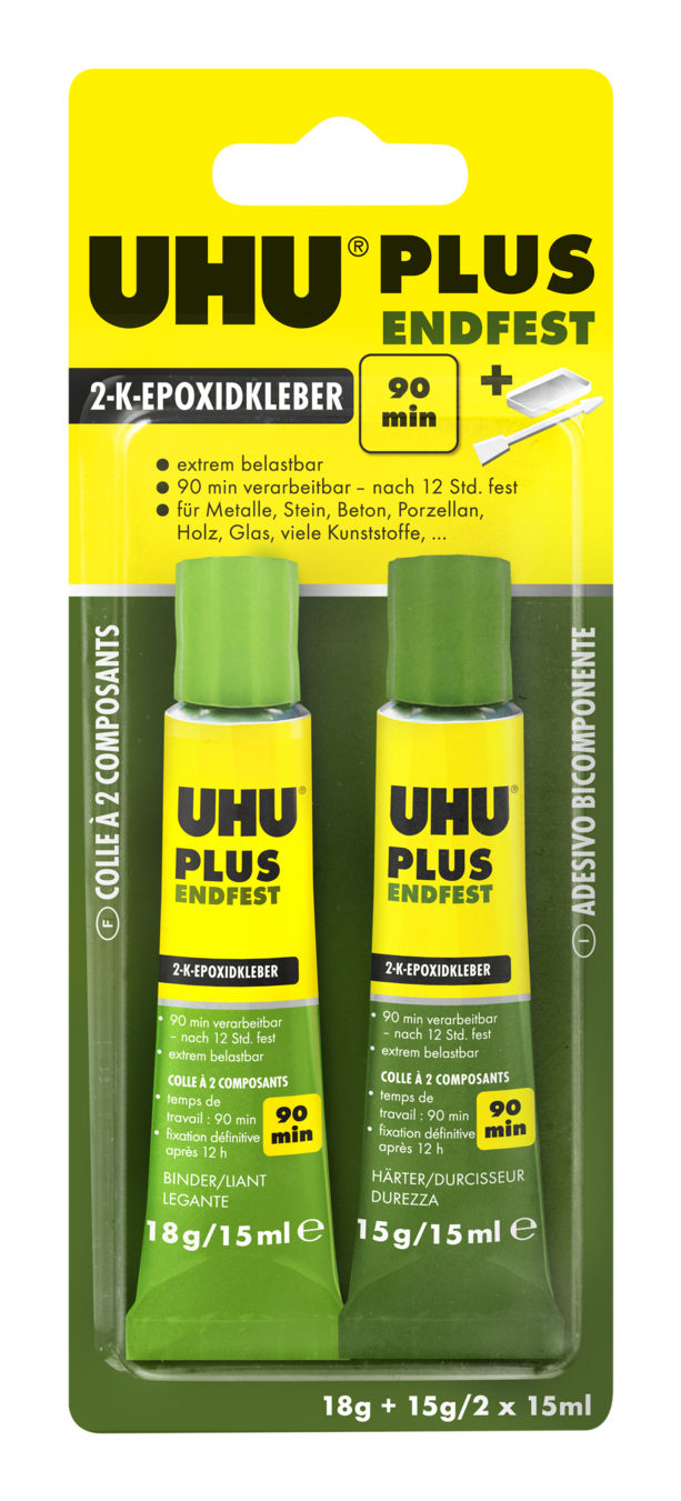UHU PLUS ENDFEST Zweikomponentenkleber 33 g Epoxidharz