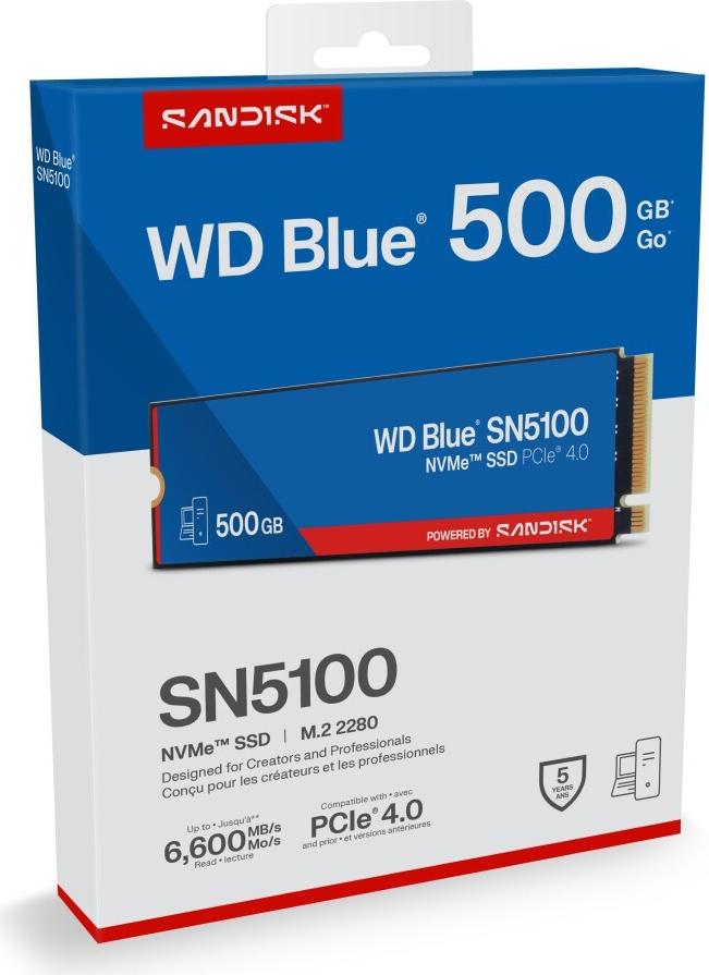 SanDisk 500GB WD BLUE SN5100 NVME SSD (WDBS4F5000ANC-WRSN)
