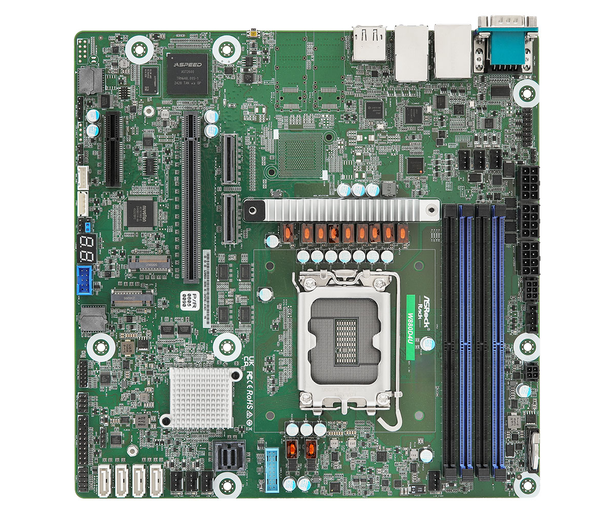 ASRock W880D4U Intel W880 LGA 1851 Micro-ATX Mainboard