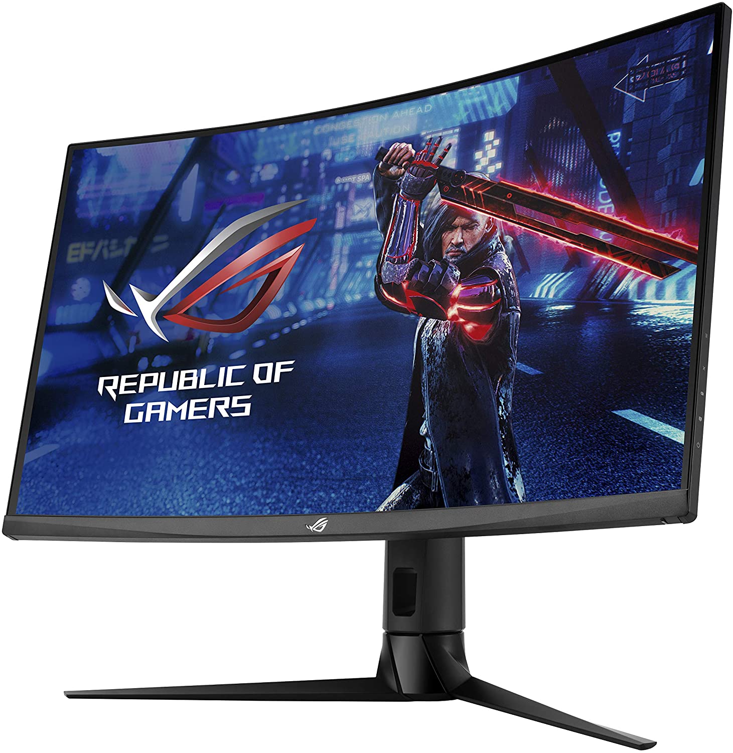 ASUS ROG Strix XG32VC - LED-Monitor - gebogen - 80.1 cm (31.5) - 2560 x 1440 WQHD - VA - 400 cd/m² - 3000:1 - 1 ms - HDMI, DisplayPort, USB-C