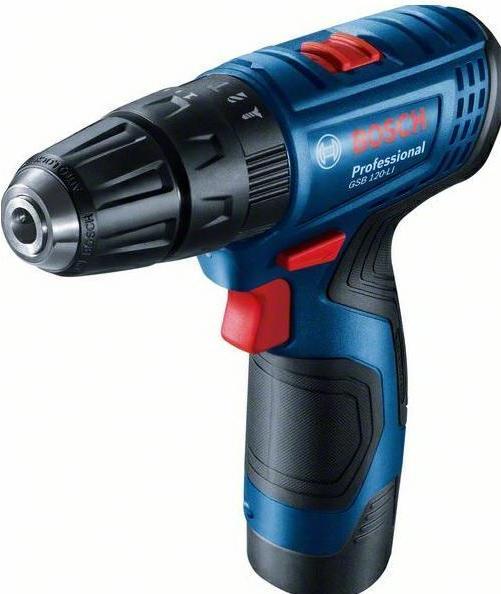 Bosch Professional GSB 120-LI 06019G8100 Akku-Bohrschrauber 12 V 2.0 Ah Li-Ion inkl. 2. Akku, inkl. Koffer (06019G8100)