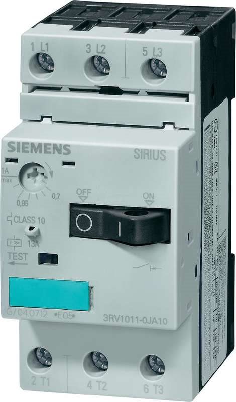 SIEMENS Leistungsschalter 1 St. Siemens 3RV1011-0KA10 3 Schließer Einstellbereich (Strom): 0.9 - 1.2