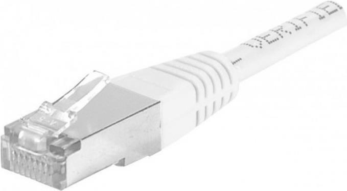 Patchkabel Cat. 6A, S/FTP, Kupfer, PoE, weiß, 25,0 m 10-Gigabit-fähiges Patchkabel mit besonders schmalem Knickschutz (858370)