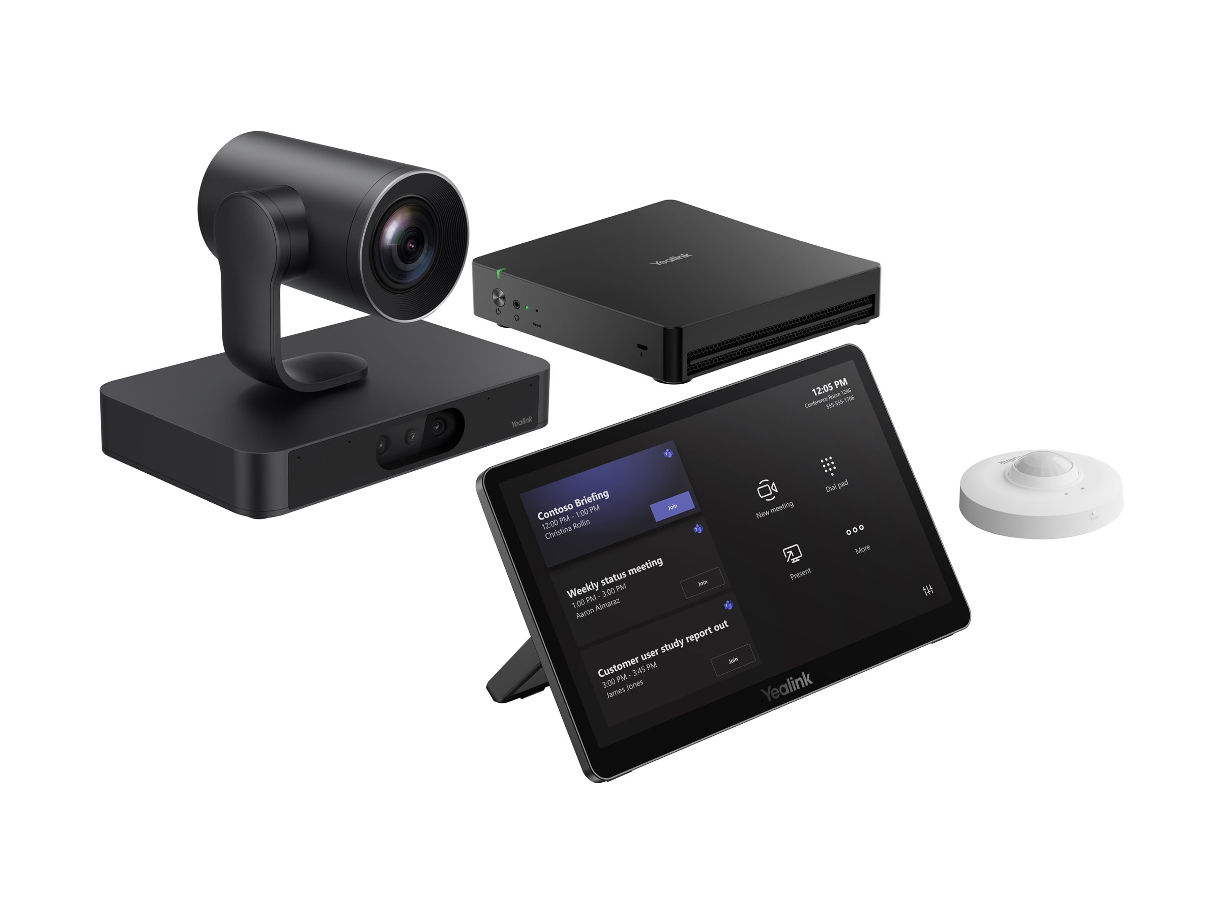 Yealink MVC Series MVC S80-C5U Microsoft Teams Rooms Videokonferenz-Kit Schwarz