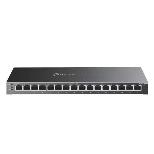 TP-Link TL-SG2016P Netzwerk-Switch L2/L3/L4 Gigabit Ethernet (10/100/1000) Power over Ethernet (PoE) Schwarz (TL-SG2016P)