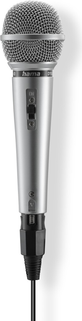 Hama Dynamisches Mikrofon Jam Star, Klinkenkabel 3m + Adapter, Ein/Aus (00046004)