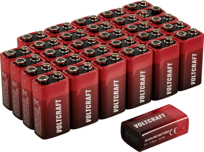 Voltcraft VC-16107990 9 V Block-Batterie Alkali-Mangan 550 mAh 9 30 St. (VC-16107990)