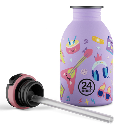 24Bottles Music Friends Trinkflasche 250 ml Violett