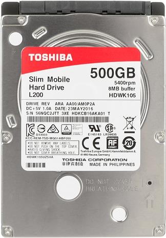 Toshiba L200 Slim Festplatte (HDWK105UZSVA)