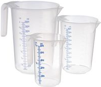 APS Messbecher STACKABLE, 2,0 Liter, transparent aus Polypropylen (PP), mit offenem Griff, geprägte - 1 Stück (30063)