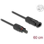 Delock DL4 Solar Flachbandkabel Stecker zu Buchse 60 cm schwarz (60675)