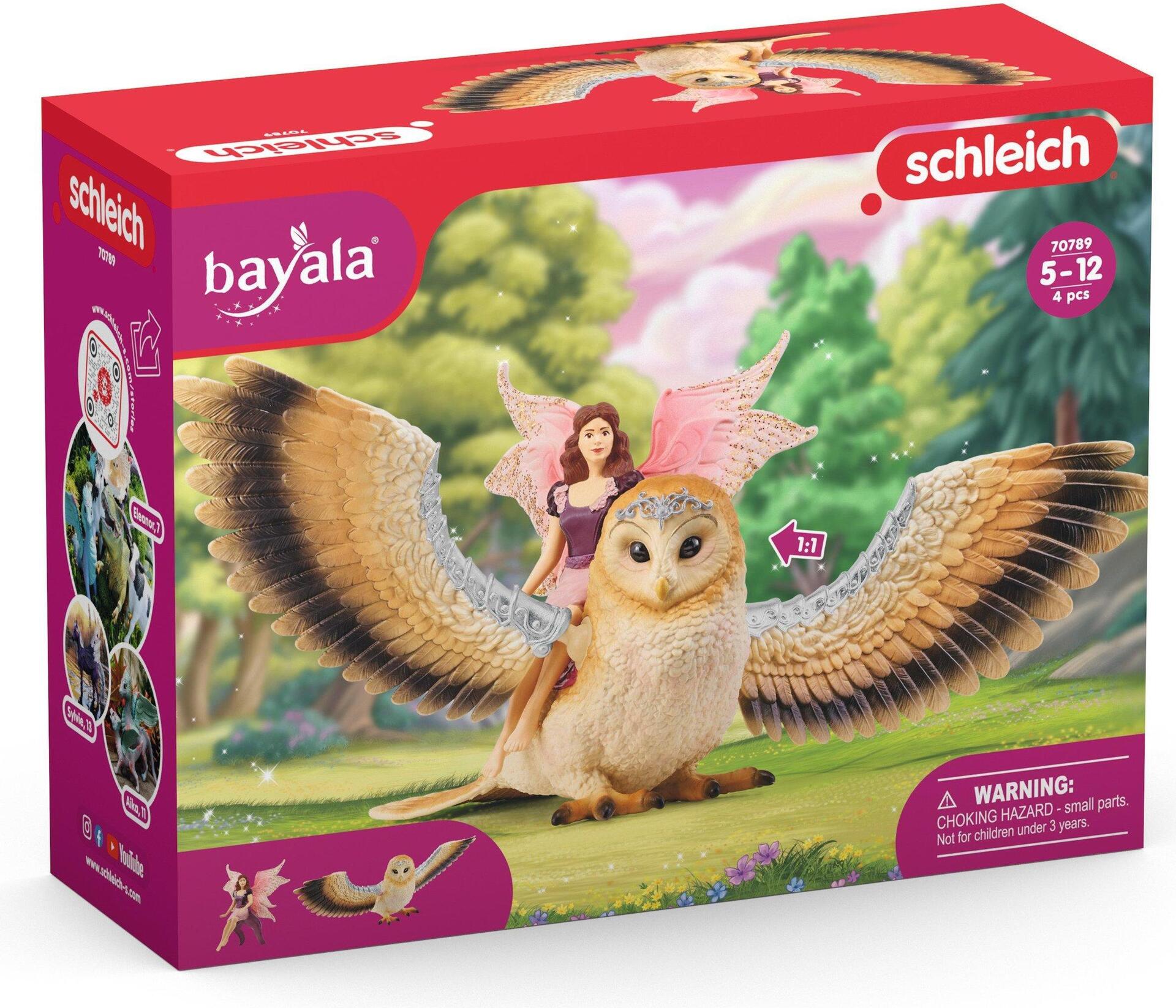 schleich Bayala Elfe auf Glitzer-Eule V2| 70789 (70789)