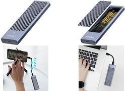 LogiLink USB 3.2 Gen 2x2-Gehäuse für M2 NVMe & SATA SSD grau, Übertragungsrate: bis zu 20 GBit/Sek. unter Windows , - 1 Stück (UA0435)