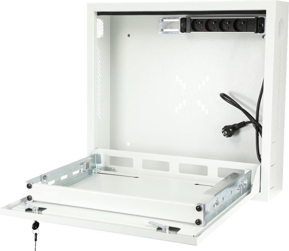 Lanview RWSLMWH1. Typ: Wandmontiertes Regal, Rack-Kapazität: 1U. Gewicht: 10,3 kg. Produktfarbe: Weiß (RWSLMWH1)
