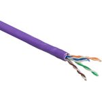 ACT Cat 6 U/UTP solid installation cable without pair splitter, LSZH, CPR euroclass DCA, 24AWG, violet 305 meter (XS6003)