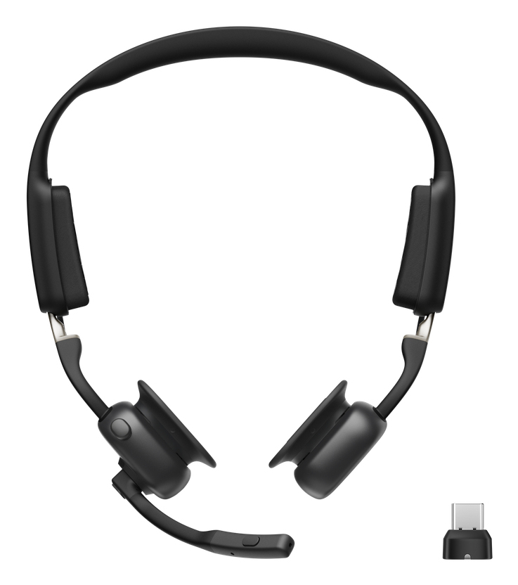 Shokz OpenMeet UC Headset Bluetooth 5.4 Schwarz