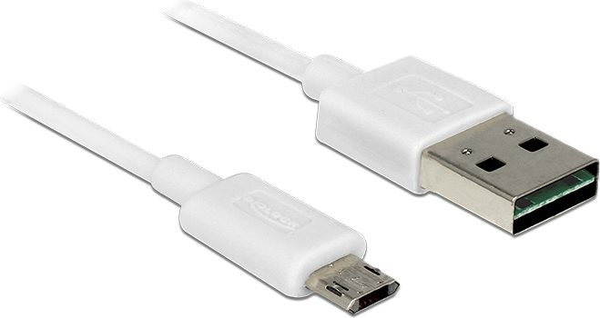 Easy USB Kabel Delock A -> Micro-B St/St 1.00m weiß